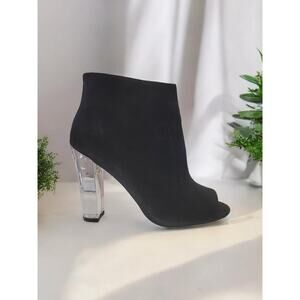 Steve Madden Clear Heel Peep Toe Boots
